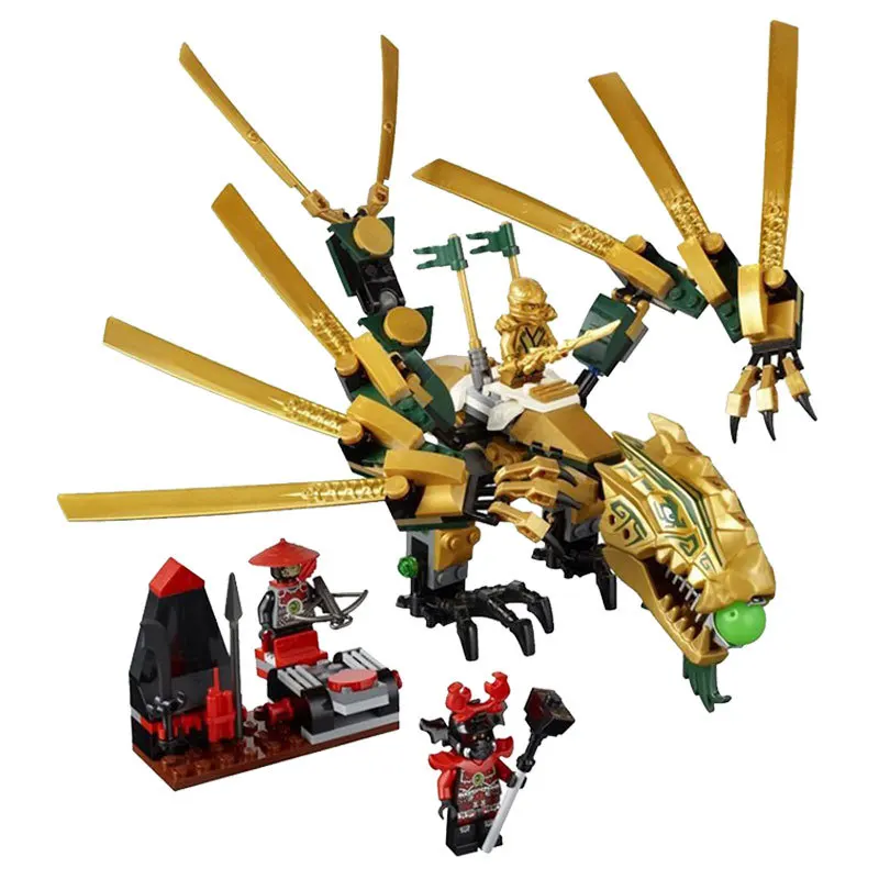 9793 The Golden Dragon Ninjagoing Building Blocks Toys For Children Figures Compatible Legoing Ninjagoings 70503 Bricks Gifts