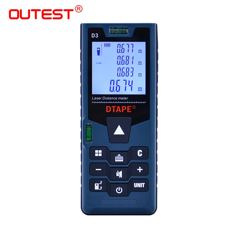 Laser Rangefinder OUTEST D3 Laser Distance Meter 40M-120M Pythagorean/Single/Continuous/max/min/Addition/Subtraction/Volume/Area Laser Rangefinder OUTEST D3 Laser Distance Meter 40M-120M Pythagorean/Single/Continuous/max/min/Addition/Subtraction/Volume/Area