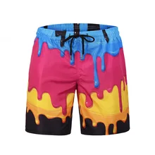 Мужские пляжные шорты полиэстер летние пляжные шорты быстросохнущие купальные шорты большие размеры m-xxl