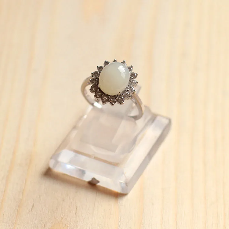 

S925 Sterling Silver Wholesale fine zircon lady fashion and Tian Yu ring