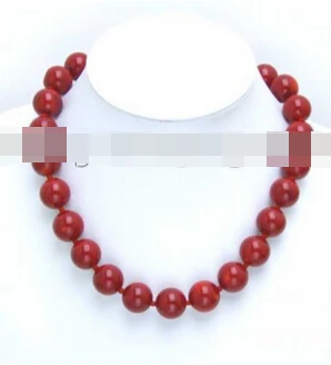 

huij 002162 High quality Round NATURAL Red Coral Necklace