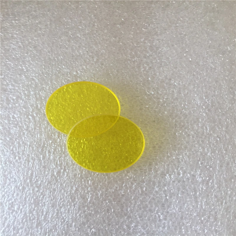 GG495 490nm круглая форма желтый цвет диаметр 50 мм оптический стеклянный фильтр