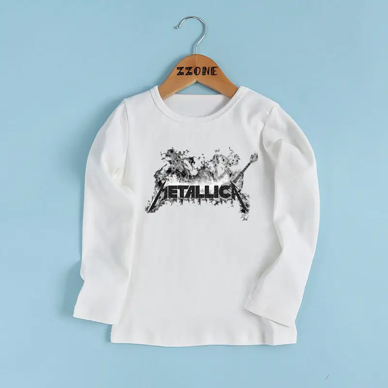 

Boys/Girls Print Heavy Metal Rock Metallica Pattern Fashion T shirt Baby Funny T-shirt Kids Cool Long Sleeve Clothes,LKP330