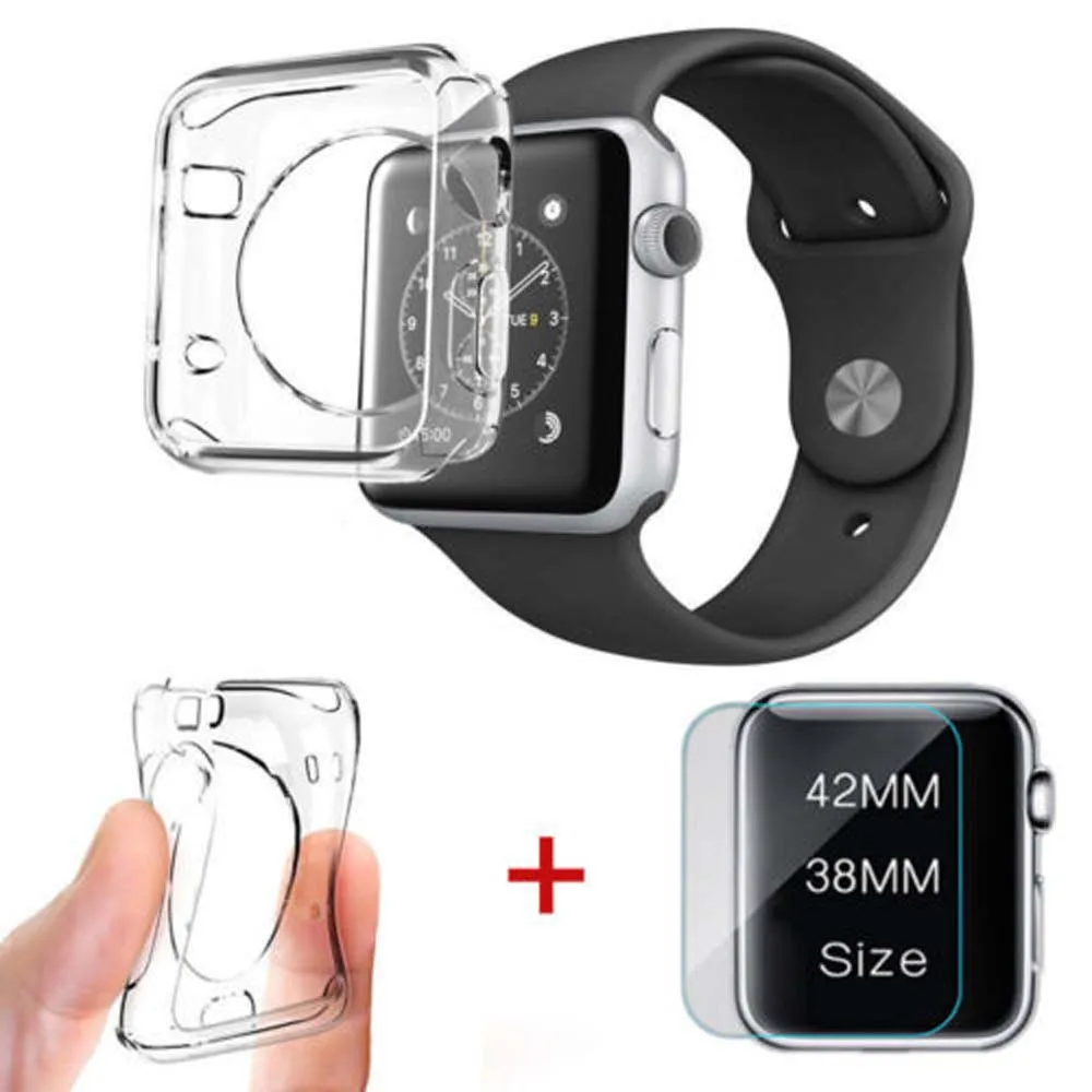 

Running Camel 0.3mm Ultra Thin 9H Hardness Premium Tempered Glass Screen Protector for Apple Watch series 1 2 38mm 42mm + case