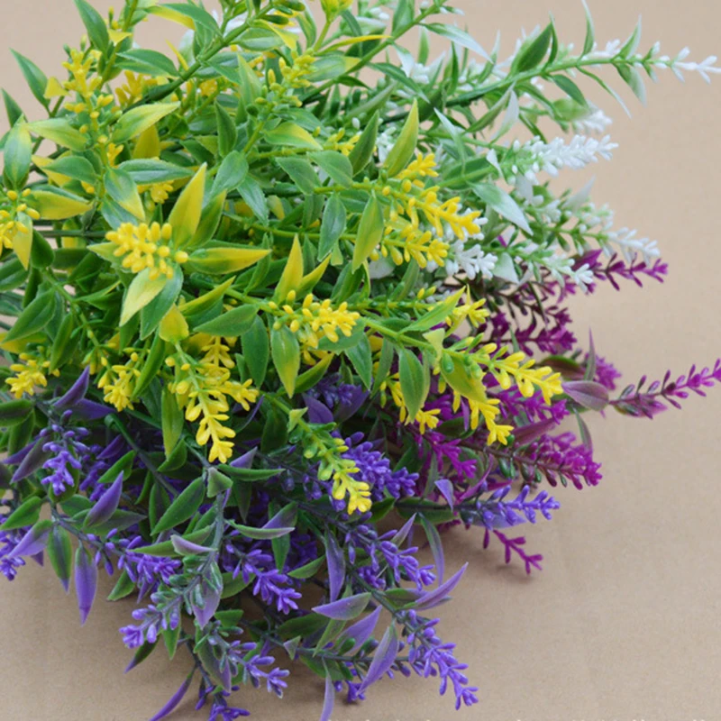 

Grain Decorative Romantic Simulation Flower 7 Heads/pcs Aquatic Plants Decoration Lavender Flower Bouquet Artificial Flowers