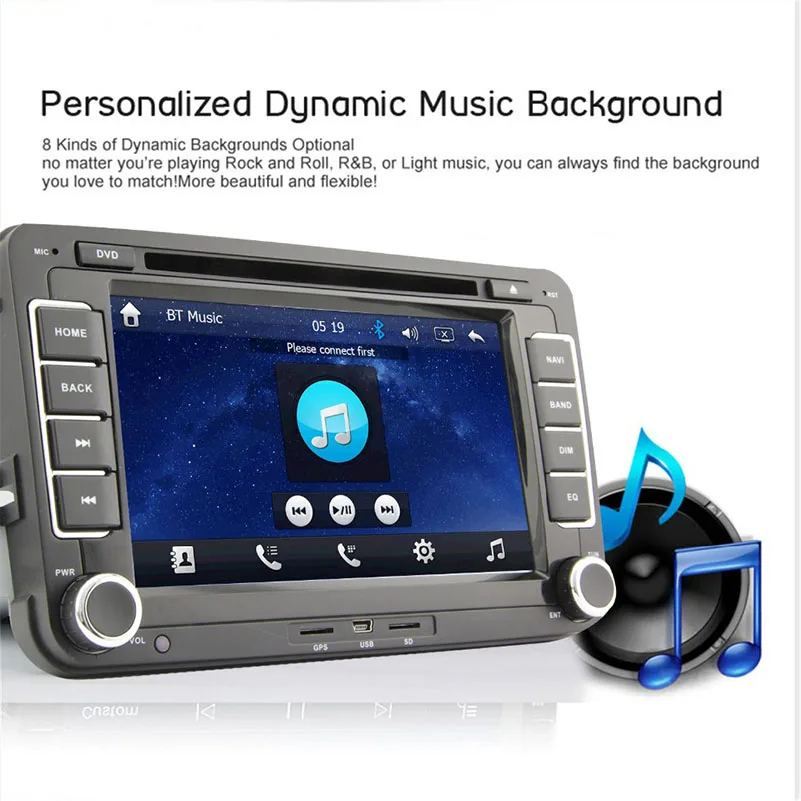 Cheap 2 din car dvd  player factory sell update to 800*480  wince 6.0 Car DVD GPS OEM fit radio rns510 audio GPS 4