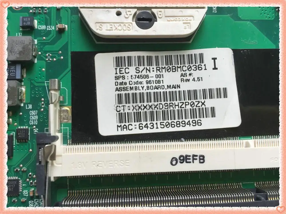 para hp Probook 4416s Notebook 4515s 574506-001 585221-001 Computador Portátil Placa-mãe Ddr2 585221001 Placa-mãe para notebook - Imagem 4