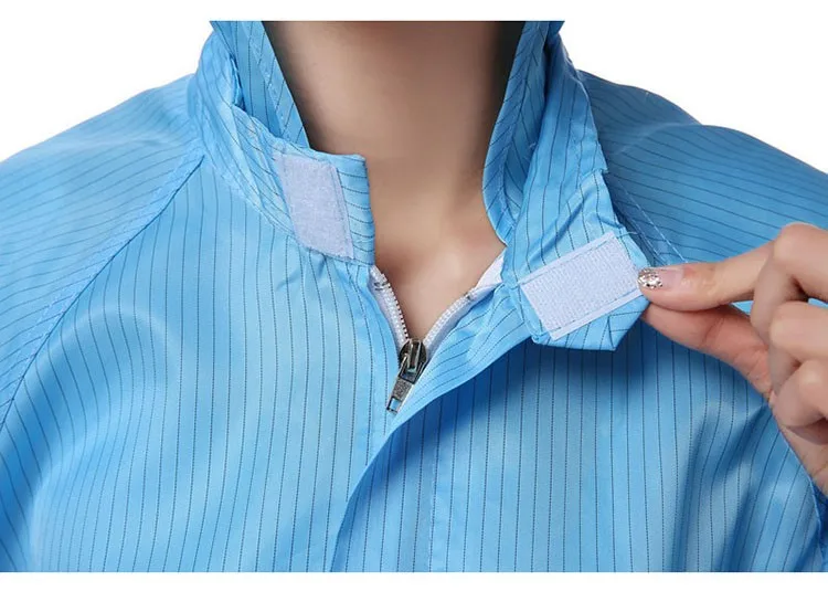 CCGK Anti-static Coverall Polyester Filament+Semi-conductive Fibre Cleanroom Garments Clean food Dust-proof Paint Work Clothing (8)