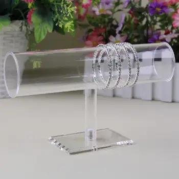 

Bracelet Chain Watch T-Bar Rack Elegant Acrylic Bracelet Watch Display Holder Show Stand Bangle Showing Shelf Jewelry Organizer