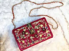 Metall Hohl 3D Blume Samt Kupplung Mini Lock Kette Handtaschen harte Box Flap Bag Partei Abendtasche Schulter Crossbody Für frauen