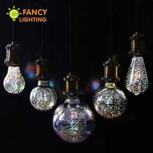 Led glühbirne E27 3D Dekorative led lampe ST64/G95/G125 85-265V bombillas led für home/wohnzimmer/schlafzimmer decor 3W lampada led(China)