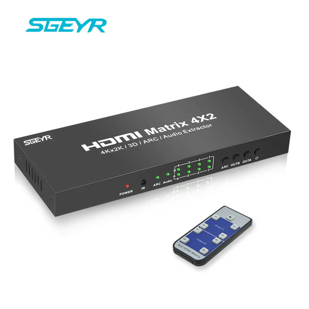 4x2 hdmi true matrix ultra hd 4kx2k sgeyr 4 in 2 out hdmi splitter