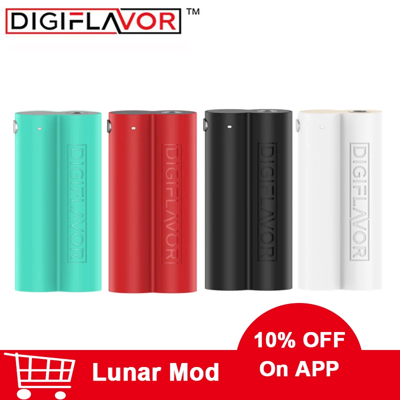 

E Cigarette Digiflavor Lunar Box mod AS Chipset Electronic Cigs Vape Mod Supports Lumi Tank by Dual 18650 battery vs thor pro