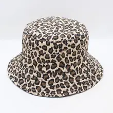 Новые модные летние Реверсивные шапки Cappello Pescatore леопардовые рыбацкие шапки для женщин