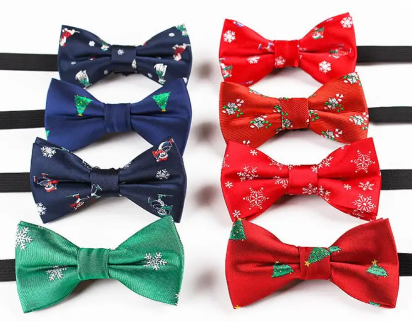 

120pcs/lot new fashion children kid christmas tree snowfake bowtie/bow tie