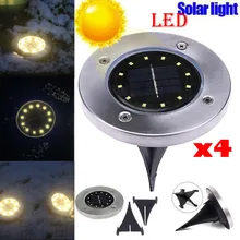 Светодиодный светильник на солнечной батарее под заземлением, открытый путь, садовый настил, открытый путь, садовый настил, садовый настил