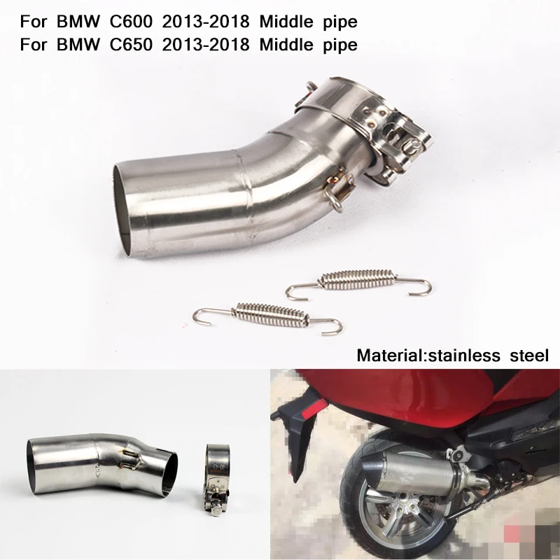 

51mm Header Motorcycle Middle Pipe Silp on for BMW C600/650 2013 2014 2015 2016 2017 2018