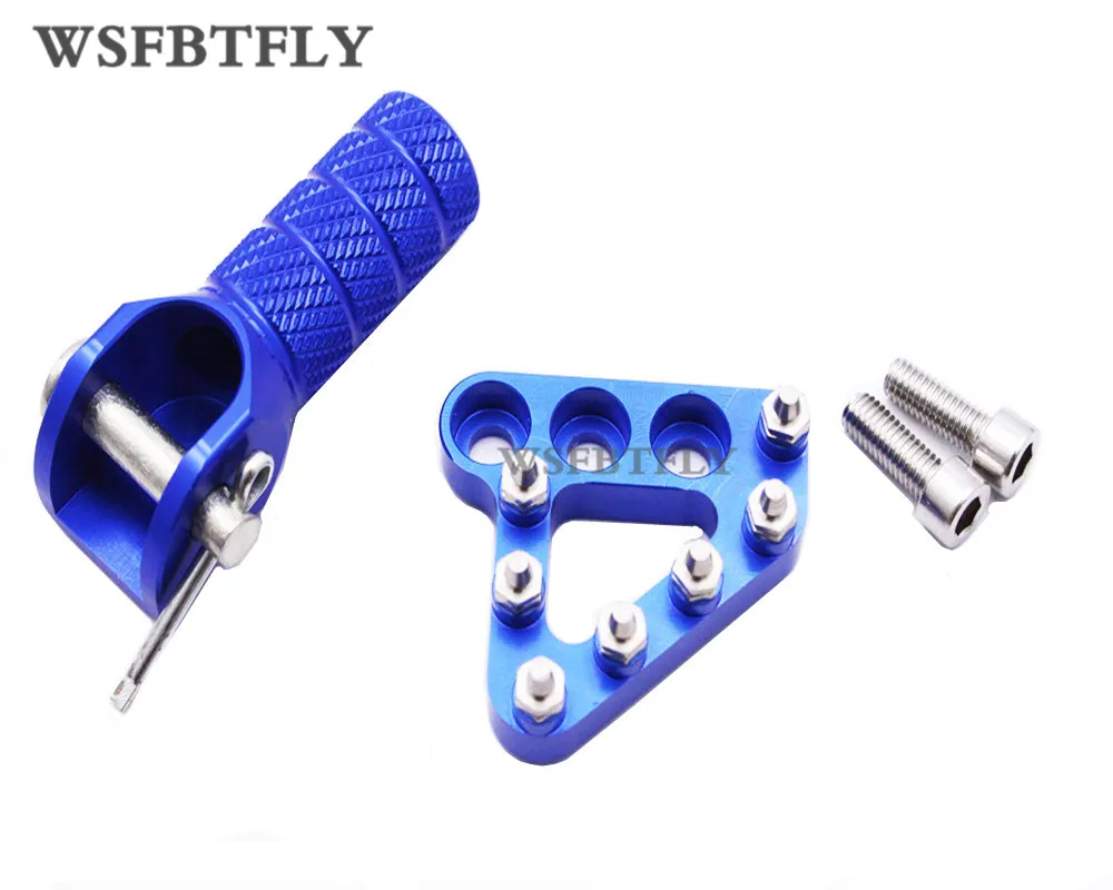 Blue Rear Brake Pedal Step Plate +Gear Shifter Shift Lever Tip For KTM