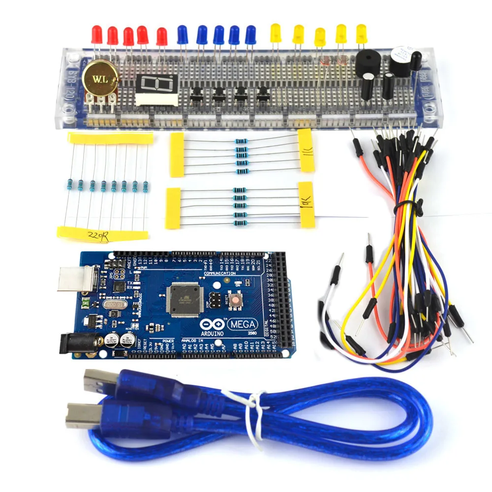 

DIY Basic kit mega 2560 r3 -02 FR4 Plastic Development Board Tool Set for Arduinos