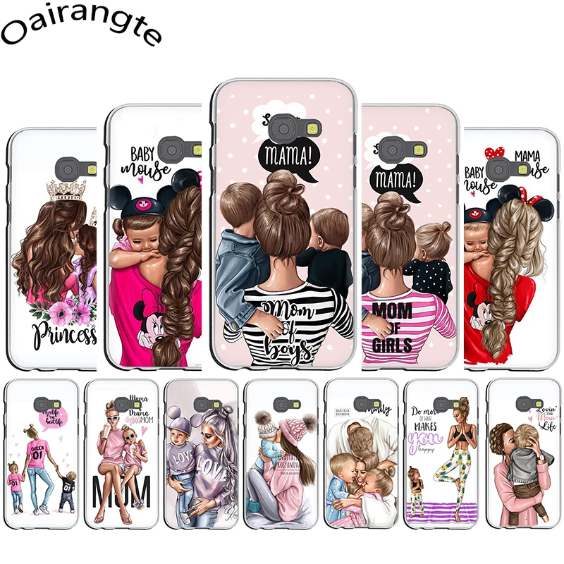 

Black Brown Hair Baby Mom Hard phone cover case for Samsung Galaxy J1 3 5 2016 J2 3 5 Prime J3 5 7 2017 EU