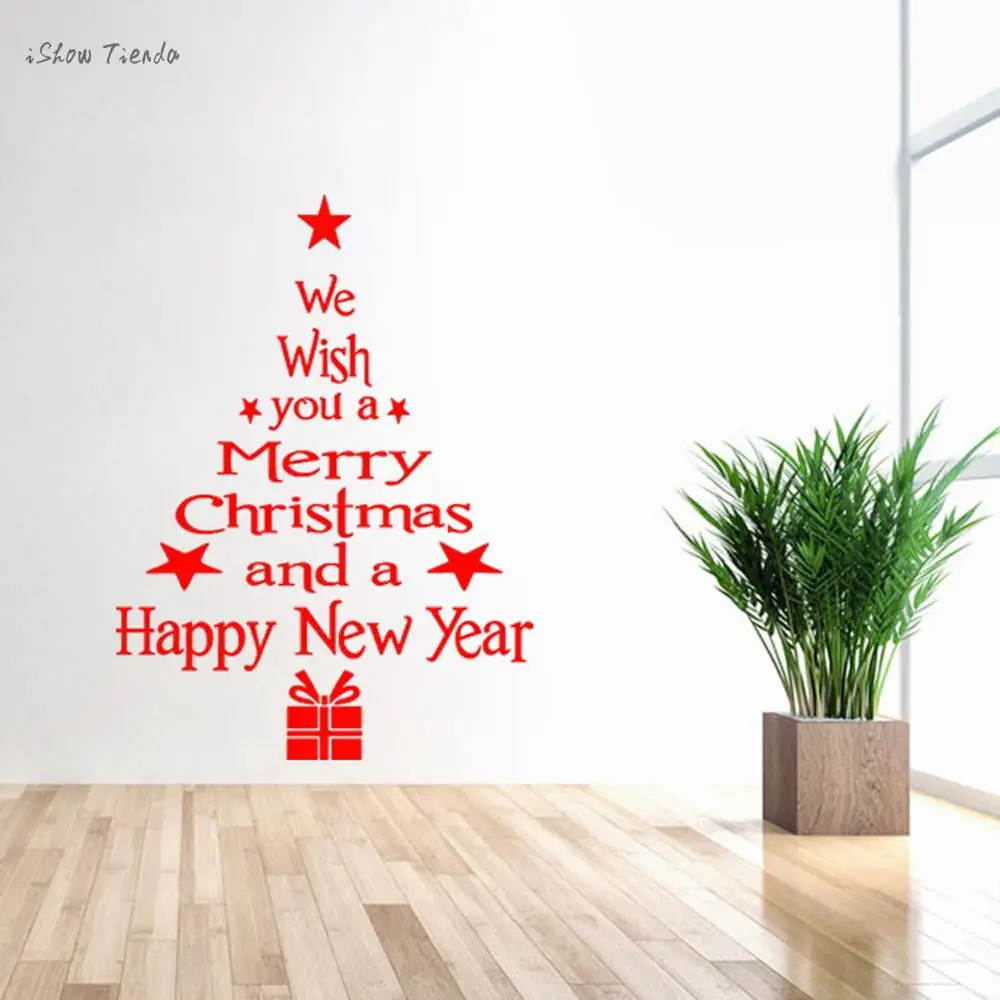 New Hot 1PC 43 x 24cm Vinyl Removable 3D Wall Sticker Christmas Tree Decals For Decal | Дом и сад