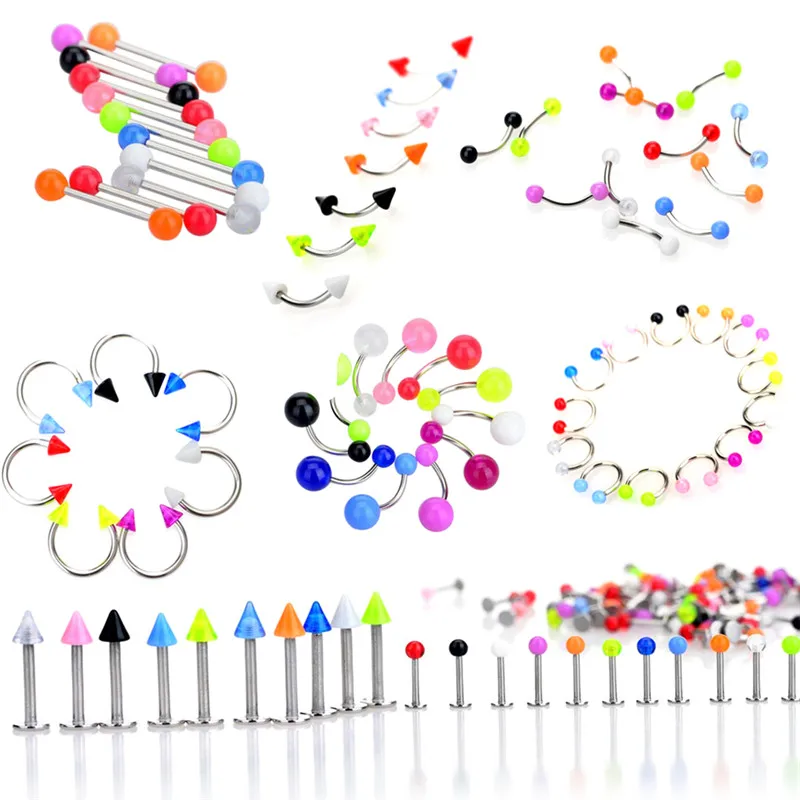 50pcs/90pcs Neuspiercing Body Jewelry Fake Nose Ring Lip Ring C Clip Piercing Burun Nose Rings Hoop for Women
