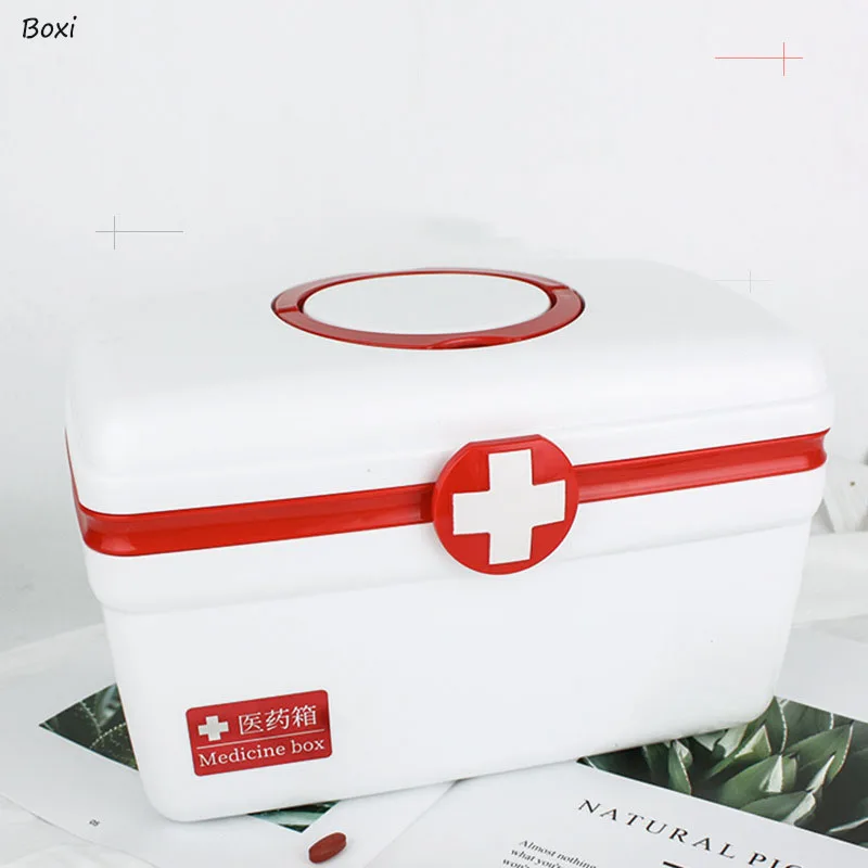 Boxi 1pc Family Medicine Box Organizer Case Baby First Aid Multi-layer Large Capacity Plastic Medical Storage boxes | Дом и сад