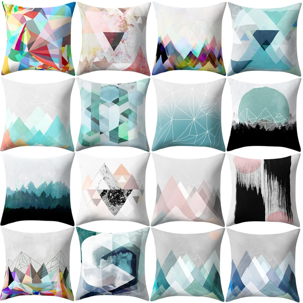 

Polyester Geometric Pattern Cushion Cover Decorative Pillows Cover For Sofa Car Seat Throw Pillow Case 45x45cm Home Decor