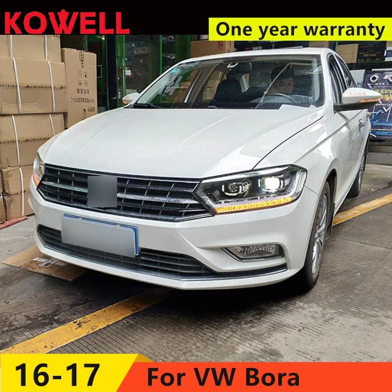 Стайлинг автомобиля KOWELL для VW фары Bora 2016 Передняя светодиодная фара DRL