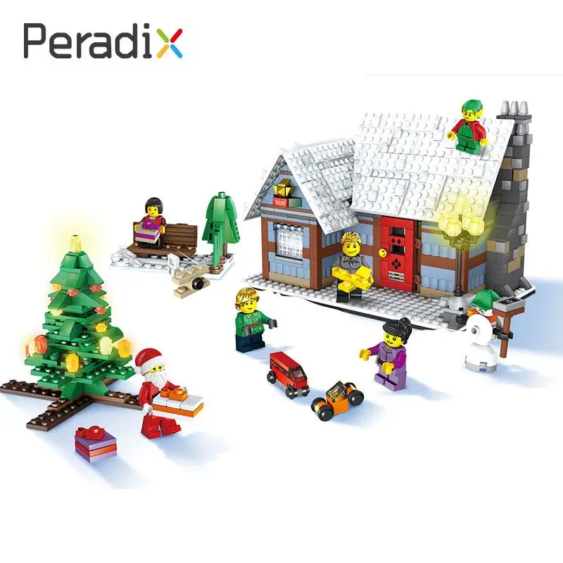 

ABS Educational Intelligent Christmas Village Building Christmas Construction Toy Interactive Interactive Ability
