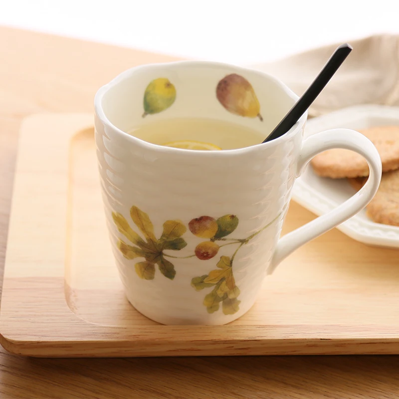 Skup Japonia Zakka Style ceramiczne kubki do herbaty z uchwytem porcelany kostnej kreatywny kubek wody śniadanie kubek na mleko 5 wyborów wysokiej jakości