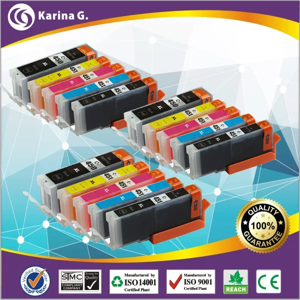 15PK Compatible for Canon printer Ink Cartridge for PGI450 XL CLI 451XL MG6440 IP7240 MX924-in