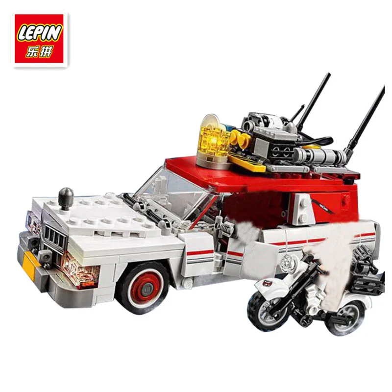 

IN STOCK LEPIN 16032 586PCS Ecto-1&2 building bricks blocks Toys for children boys Game Model Car Gift Compatible 75828