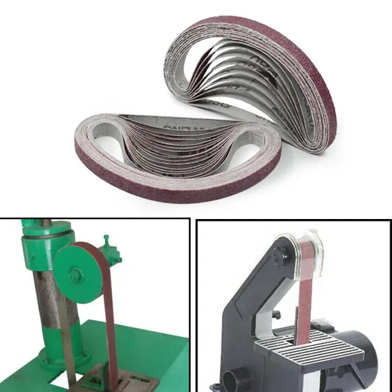 

50pcs/Set Belt Power Finger File Sander Sanding Belts 330mm X 10mm 80 Grit For Wood, Paint, Varnish, Plastic, Plaster