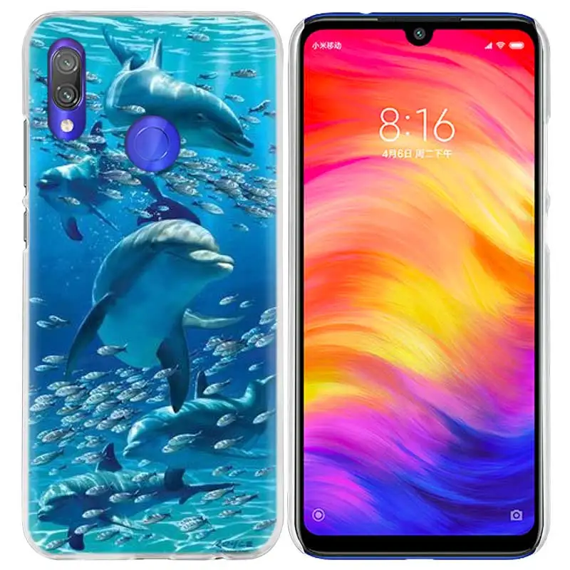 Милый чехол с дельфином для Xiao mi Red mi Go Note 7 6 6A Pro S2 5 5A 4X mi A1 A2 9 mi x 3 5G 8 lite Play F1 жесткий чехол для телефона с животными