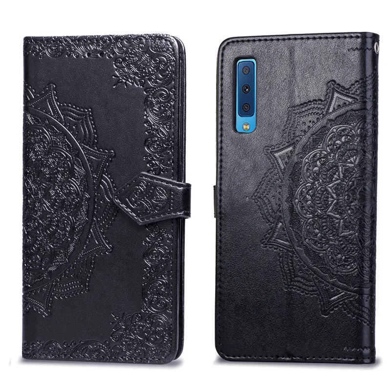 silicone case samsung Luxury Leather case For Samsung Galaxy A7 2018 Wallet Card Holder Phone Case For Samsung Galaxy A 7 2018 A750 A750F 6.0' cover samsung silicone case