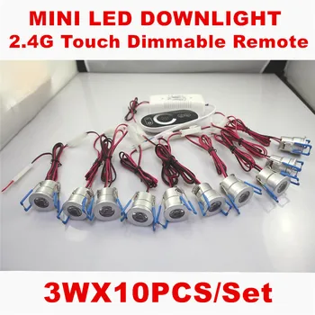 

AC85-265V 3W MINI LED Downlights LED Down Lamps+LED Dimming Driver +Touch Dimmer Remote Controller Warm Cool White Free Shipping