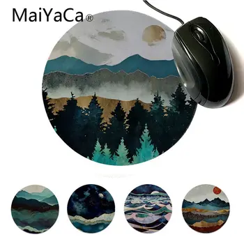 

MaiYaCa Boy Gift Pad Indigo Mountains gamer play mats Mousepad Gamer Speed Mice Retail Small Rubber Round Mousepad For cs go lol