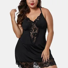 Сексуальное женское нижнее белье с v-образным вырезом, ночное платье без рукавов, Женская атласная ночная рубашка размера плюс XL-5XL, кружевное ночное белье, ночное белье C5