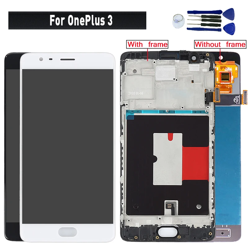 

TFT For OnePlus 3 A3000 A3003 display lcd Screen replacement for OnePlus 3 1+ 3 lcd display touch screen module