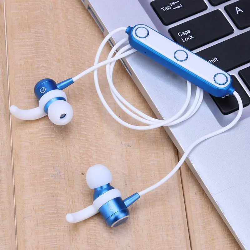 

Sports Headphone Gym Running Bluetooth Headsets Stereo Music Earphone with Micrphone Smart Magnetic Earbuds for Android Phones