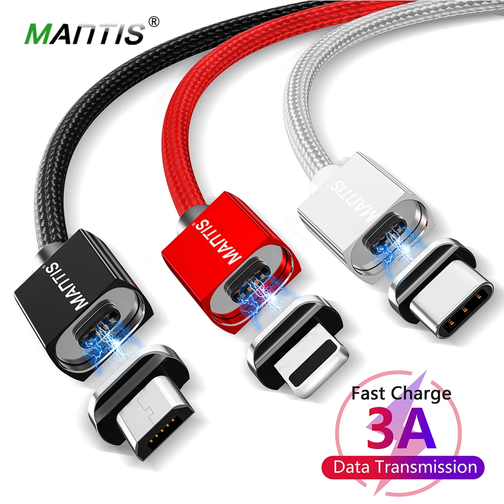 

MANTIS Magnetic Cable For Iphone Samsung 3A Fast Charging Micro Usb Type C Cable Huawei Oneplus Xiaomi Mi9 Redmi Note 7 K20