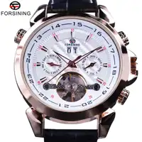 Forsining 2017 Swallow Gird Weave Dial Rose Golden Case Genuine Leather Clock Mens Watches Top Brand Luxury Automatic Watches