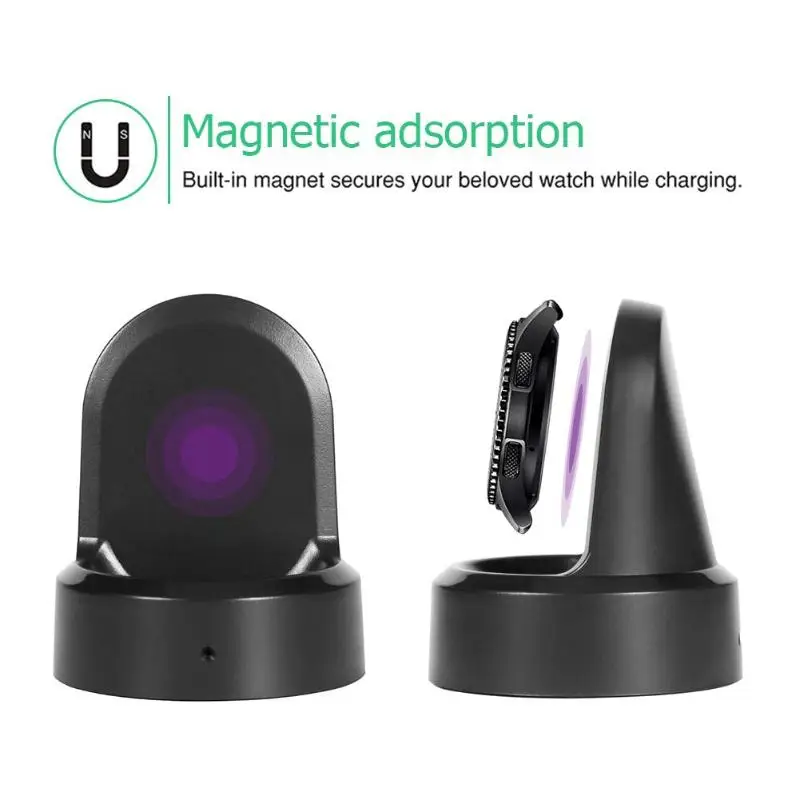

Wireless Charging Dock for Gear S3 Charger With Light Magnetic USB Charging Station for Samsung Galaxy Gear S2 S3 R732 R720 R770
