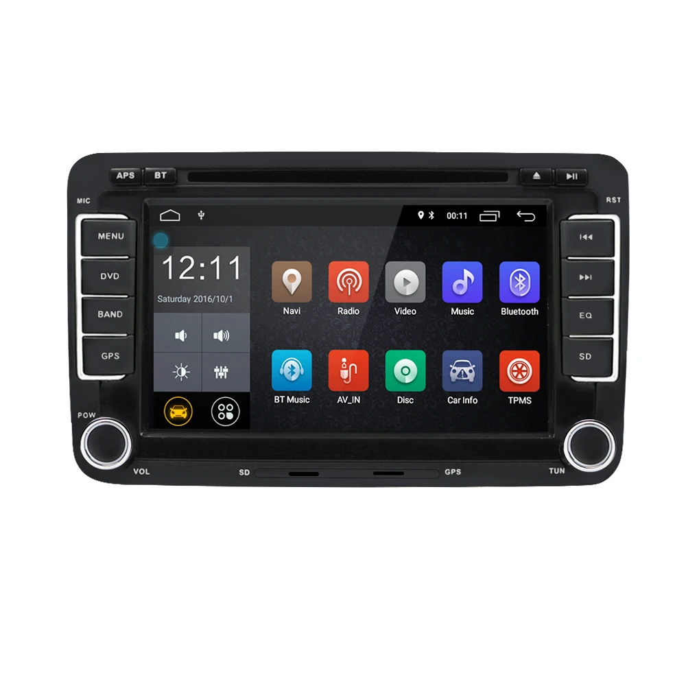 Excellent AMPrime Car Multimedia player Android 7" GPS Autoradio 2 Din USB For Volkswagen/VW/ Passat/POLO/GOLF/Skoda/Seat/Leon Radio Wifi 10
