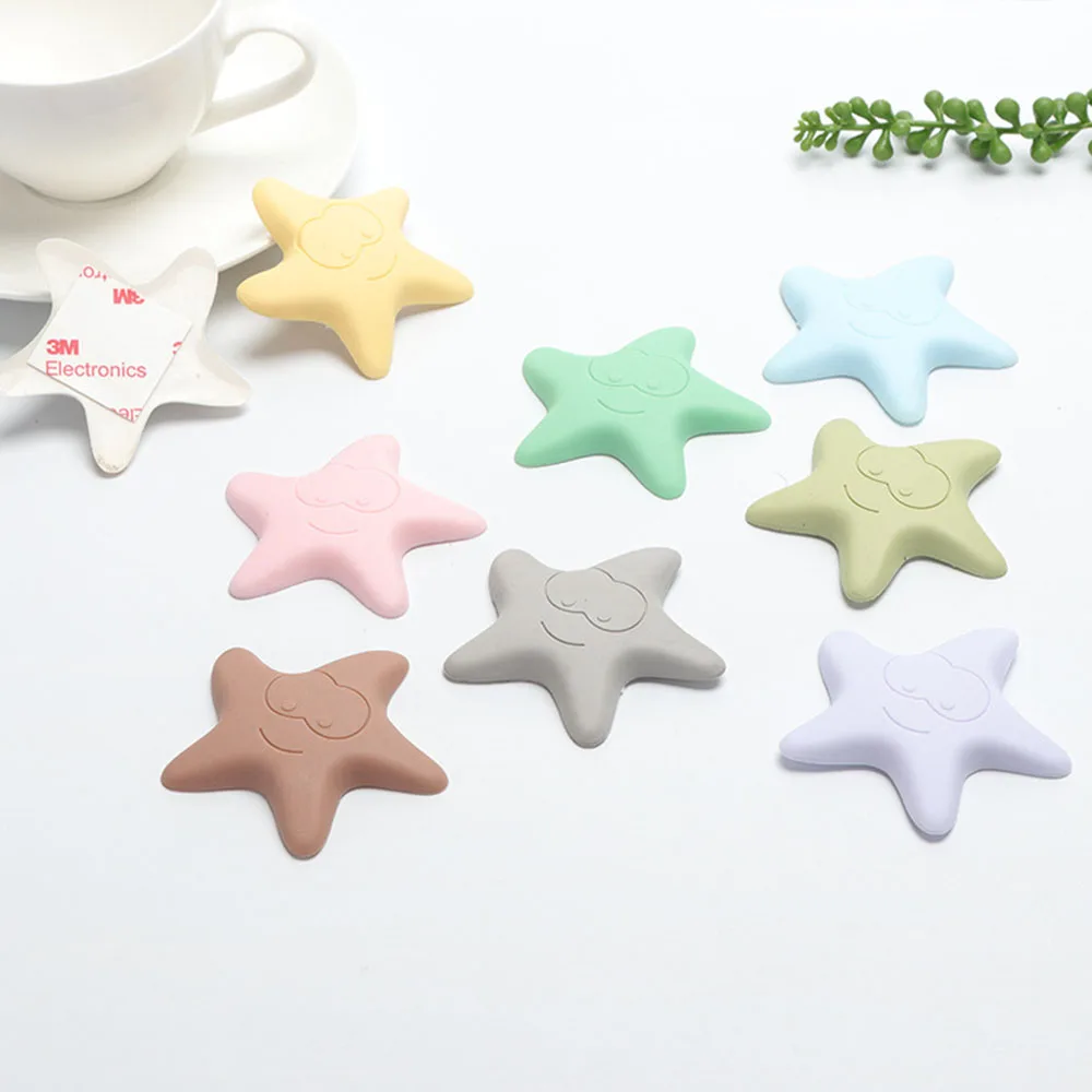 Wall Thickening Mute Fenders Door Wall Stick Starfish Modelling Rubber Handle Door Lock Protective Pad Home Wall Stickers