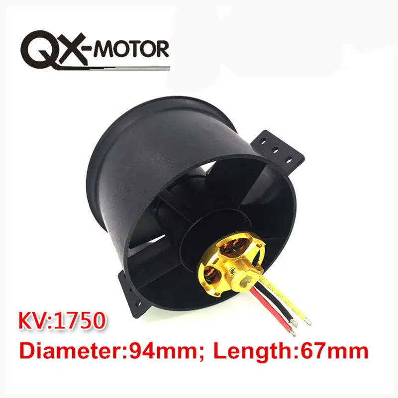 

QX-Motor 90mm 6 Blades Ducted Fan EDF Unit With 3530 KV1750 Motor 6S Version For RC Airplane Model Plane Parts