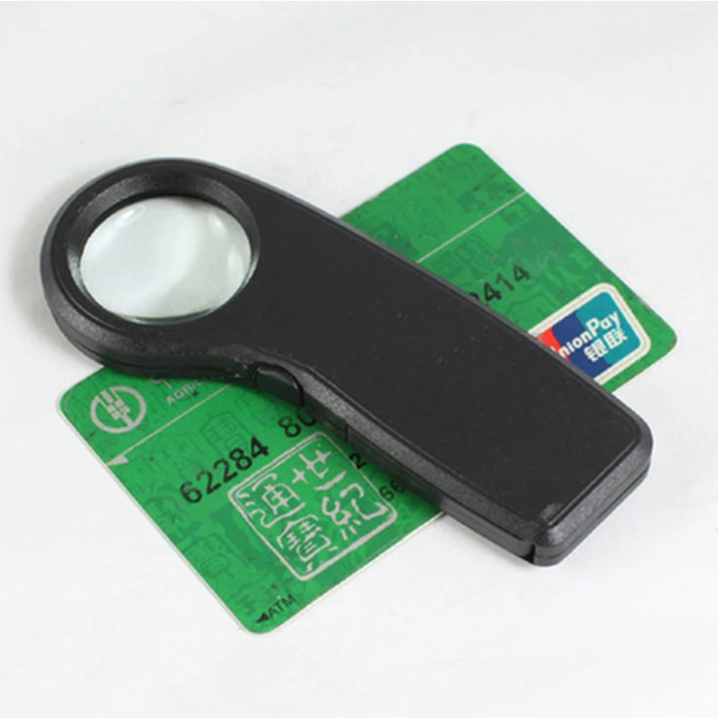 

20X 40X LED Light Mini Handheld Magnifier Phone Repair Jewelry Identification Reading Map Newspaper Magnifying