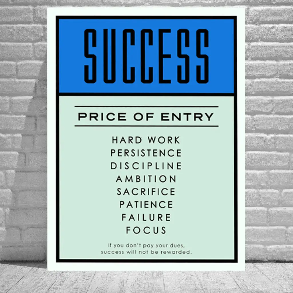 

Alec Monopolys Success Abstract Wall Art Oil Painting Poster Canvas Painting Print Pictures for Living Room Home Decor