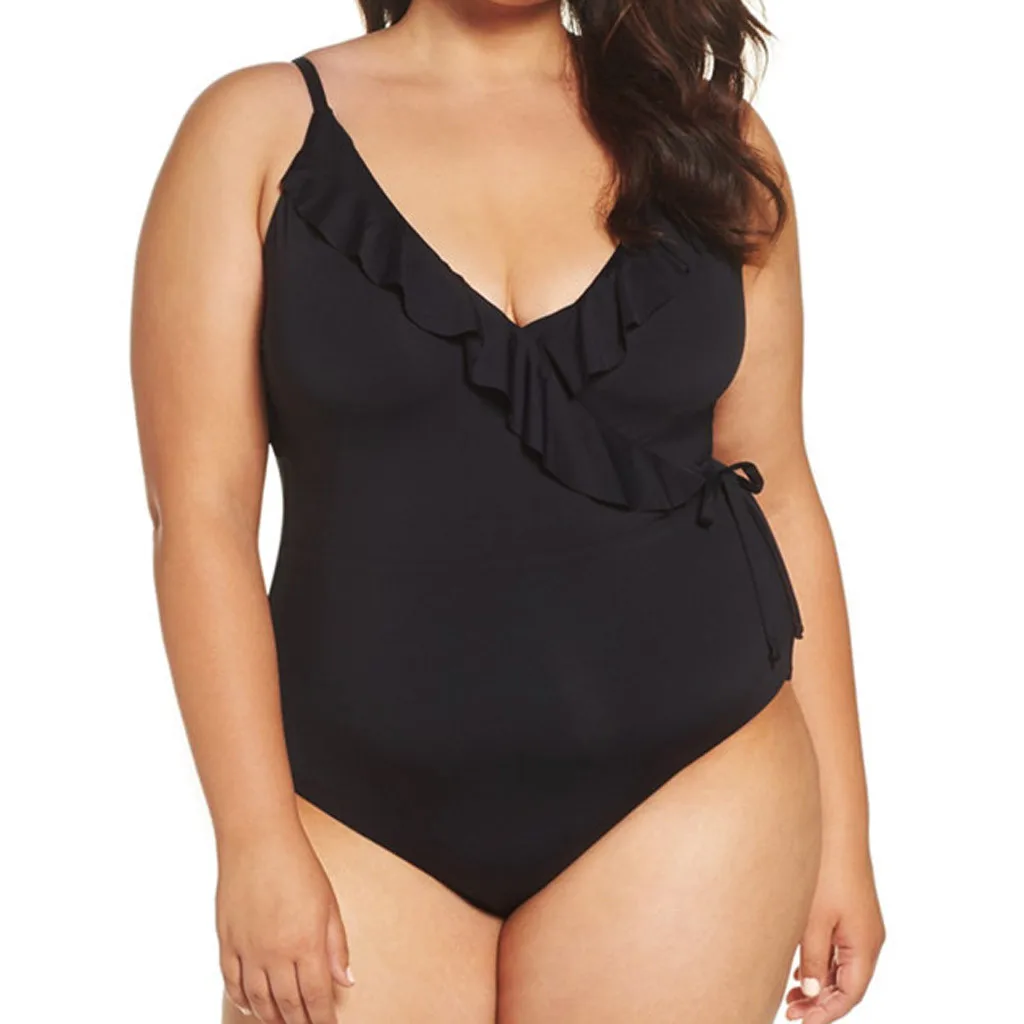 

Plus Size Swimwear Women Sexy Black One Piece Swimsuit Women Summer 2019 Sexy Sport Bathing Swimming Suit For Women Stroj Kapiel